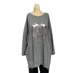 Load image into Gallery viewer, NB - Foil Chanel Inspired Logo Cotton Tunic
