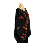 Load image into Gallery viewer, Saloos - Red Diagonal Floral Chiffon Top
