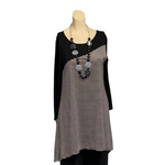 Load image into Gallery viewer, Saloos - Black Stripe Top with Necklace

