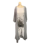 Load image into Gallery viewer, Saloos - Grey Jacket Double Layer Dress
