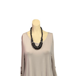 Load image into Gallery viewer, Saloos - Beige Ecliptic Hem Dress with Necklace
