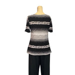 Load image into Gallery viewer, Saloos - Black Jacquard Strip Top
